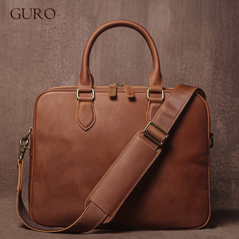 GURO hommes Crazy Horse peau d - Luxury Bags Tote avis et prix